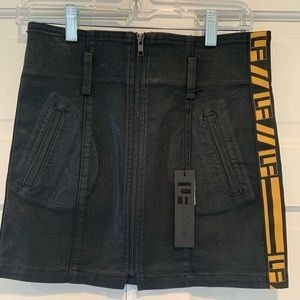 LF the brand black denim mini skirt